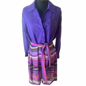 Purple striped dress